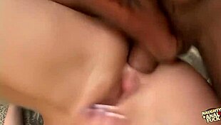 amazing brunette offering her ass for a rough drill in this hot threesome