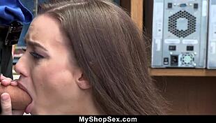 skinny teen tali dova denies stealing, gets blackmailed blowjob