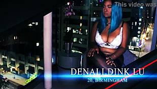 Curvy Long-Haired Teen Strips and Cums at Party