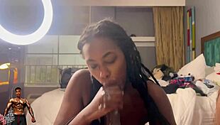 two throat goat baddies battle in a wild dick sucking contest with judges