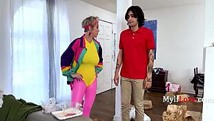 asian yoga milf slips and falls on the clients hardon - nicole doshi dee williams elias cash 😏