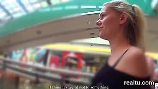 I teased that adorable czech girl in the supermarket and she rode my cock in pov, clothes ripping off