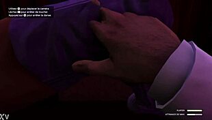 Ebony Babe Rips Clothes in GTA Online Striptease