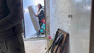 step mom surprises step son with a blowjob, he cums in her mouth