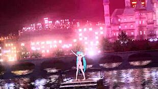 Feeling exposed as Hatsune Miku in full nude bunny costume, embracing my goddess body with big tits and ass