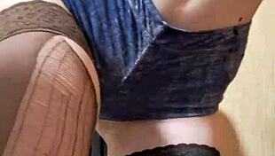 mistress elza kom in heels and lingerie for ass worship