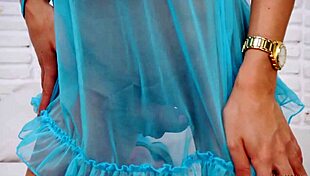 Petite Big Tits Asian Shemale Teases Monster Cock in Lingerie!