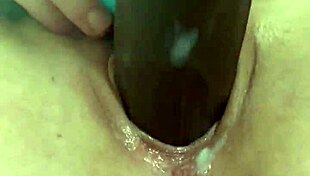 i fuck my wet pussy with a black cock, ripping clothes in solo masturbation
