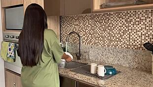 i fuck my stepsister in the kitchen while her boyfriend is away