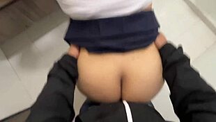 Perverted Stepfather Follows Big Ass Stepson To Bathroom
