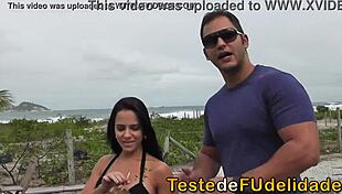 African Brunette With Big Ass Gets Blowjob And Ass Fucking On The Brazilian Beach.