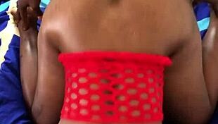 hot black babe fucked doggystyle moaning orgasm