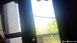 Trip to Barcelona with skinny blonde amateurs outdoors