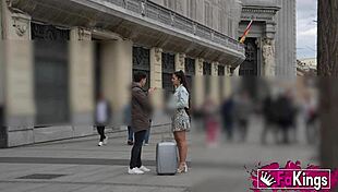 Hot spanish tourist babe nuria picks up random guys in the street 😏