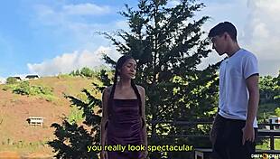 Fucking blind man's daughter next to him, cum drops on father-in-law