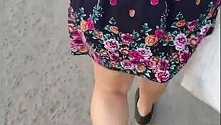 I passionately fuck that mature Latina's big ass in the street, capturing her huge tits.