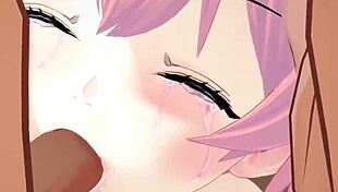 linie gets a wild gangbang in the haniwas miniature garden hentai scene