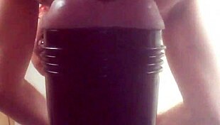 gazzadomm fucking his fleshlight male toy passionately