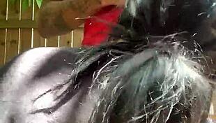 Redhead participates in rough interracial group orgy foursome action