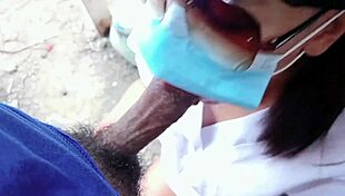 Nurse Seduces Construction Worker on Site