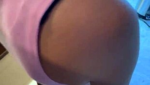 sexy alice giving blowjob to her boyfriend in kitchen and took huge cumload in mouth