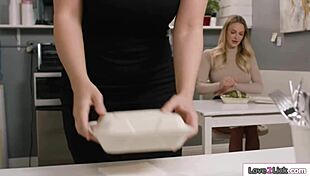 my busty colleague wants to finger and lick me during lunch at work