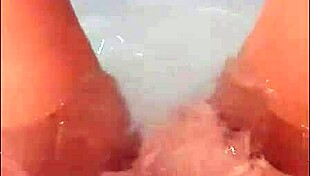 Pretty Woman Masturbates Loud in Hot Tub, Cumshot Shocks!