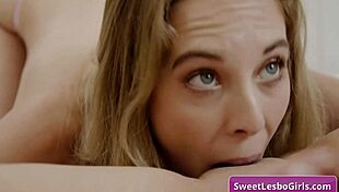 natural busty blonde lesbian hottie gets licked and orgasms 😍 millie morgan carolina sweets
