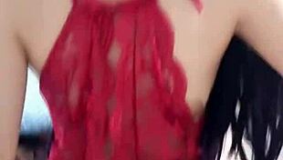 No insertion but lucky subscriber gets cum on tits. Sexy POV handjob.