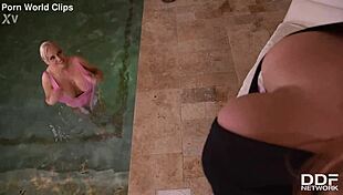 Curvy busty pool vixens licking 😍