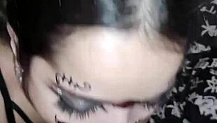 वेलिंगटन प्राडो को नस वाली बड़ी लंड पर डीप ब्लोजॉब चेहरे पर कम - रेड पर फुल