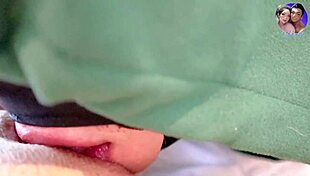 the evil horny housewife screamed when her pussy was licked in the hotel room