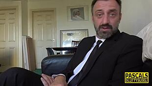 “Take it all, sub!” Dominated throat action gets rough. Can you handle this hardcore scene?