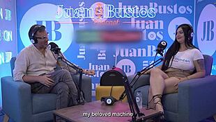 yo, Antonella Jones apne natural big tits ke saath podcast par bbc banging! 😍