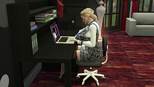 mortimer and bella from sims 4 porn fucking a cute teen 18+ in a threesome