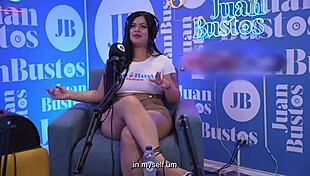 yo, Antonella Jones apne natural big tits ke saath podcast par bbc banging! 😍