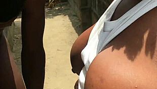 chubby slut shows boobs and ass to entice neighbor's huge bbc