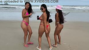 Beach Holiday with Ted Guarantees Fun with Maya, Bia, and Candy