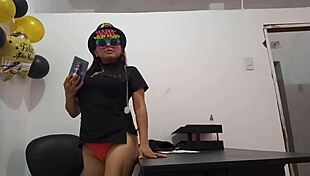 I'm bored in the OFFICE, so I slip in a butt plug to get aroused AT WORK. Total SLUT move in my workspace!