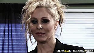 Jenna Presley and Jessica Jaymes engage in anal assfucking at the office with big tits