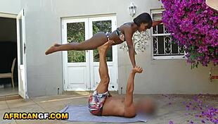 Perfect Tits Ebony GF Smashed POV in Outdoor Pool