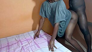 Petite Ebony Cant Handle Big Dick In Doggystyle Quickie