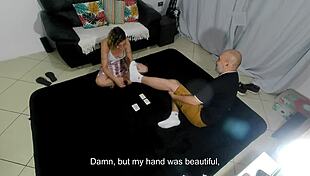 Game Ends! Her Naked Pussy Covered In Cum!