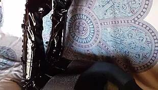 Yo, check my black fishnets and knee-high boots! 🔥