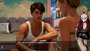 Ms Denvers Seduces Stepsister In Fishnets For Sex