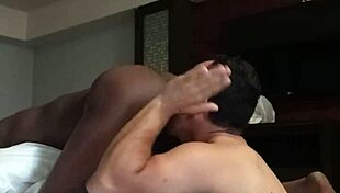 this chocolate babe in lingerie gives last nut before jail 😍