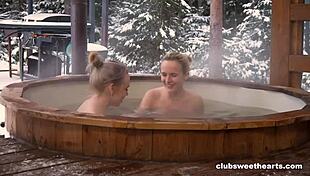 petite young teen gets tight assfucking in hot tub winter snow special