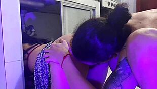 Oh no, I'm stuck in the pantry! Big ass gets fucked hard!