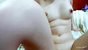 Cute Japanese teen with small tits SEDUCES to first time POV CREAMPIE FUCK!