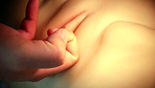 Finger Her Big Shaved Pussy Close Up